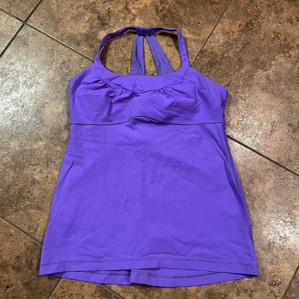 Lululemon Purple Scoop Me Up Tank Size 12 - Picture 2 of 5